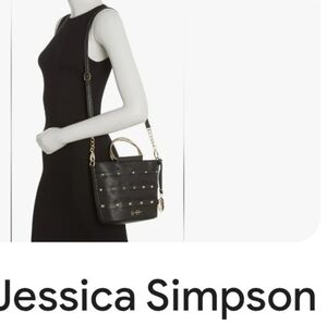 Jessica Simpson Black and Gold Crossbody Bag Used Only Couple Of Times